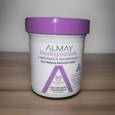 Almay Biodegradable Longwear & Waterproof Eye Makeup Remover Pads - 80 ct