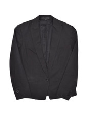 Theory Jacket Womens 6 Black Blazer Suit Coat 1 Button Cotton Made in USA