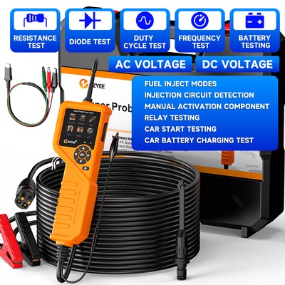 12V & 24V Automotive Power Circuit Probe Tester Kit Frequency Resistance Diode