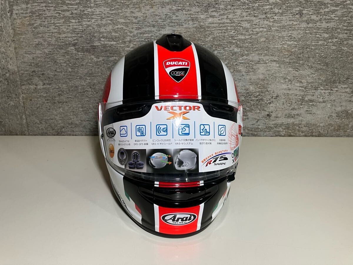 DUCATI CORSE SBK4 ARAI FULL FACE HELMET VECTOR-X M 57~58cm used | eBay