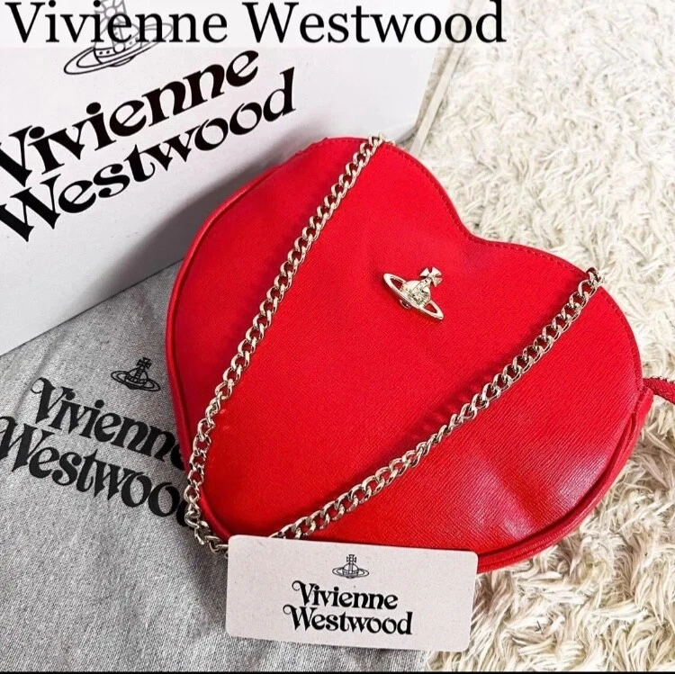 Vivienne Westwood heart shoulder bag handbag color red used from