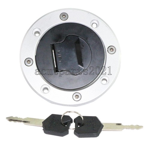 Fuel Gas Cap Cover with Keys for Suzuki GSXR 600 750 1994-2003 GSXR1000 2001-02 - Picture 3 of 6