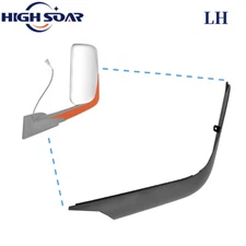 Left Black Door Mirror Arm Cover For Freightliner New Cascadia LH Side 2018-2013