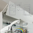 Hafele Bi-Fold Lift Up Fitting Set Kitchen Cupboard 2 Piece Free Fold Wood Flaps