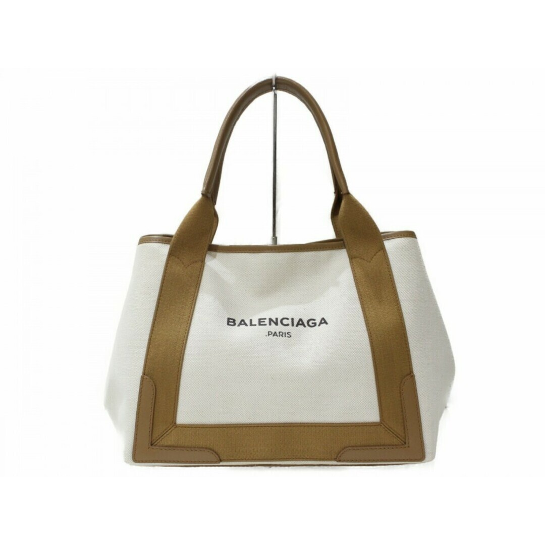 Balenciaga Navy Cabas S 339933 Handbag Tote Ivory Brown | eBay 