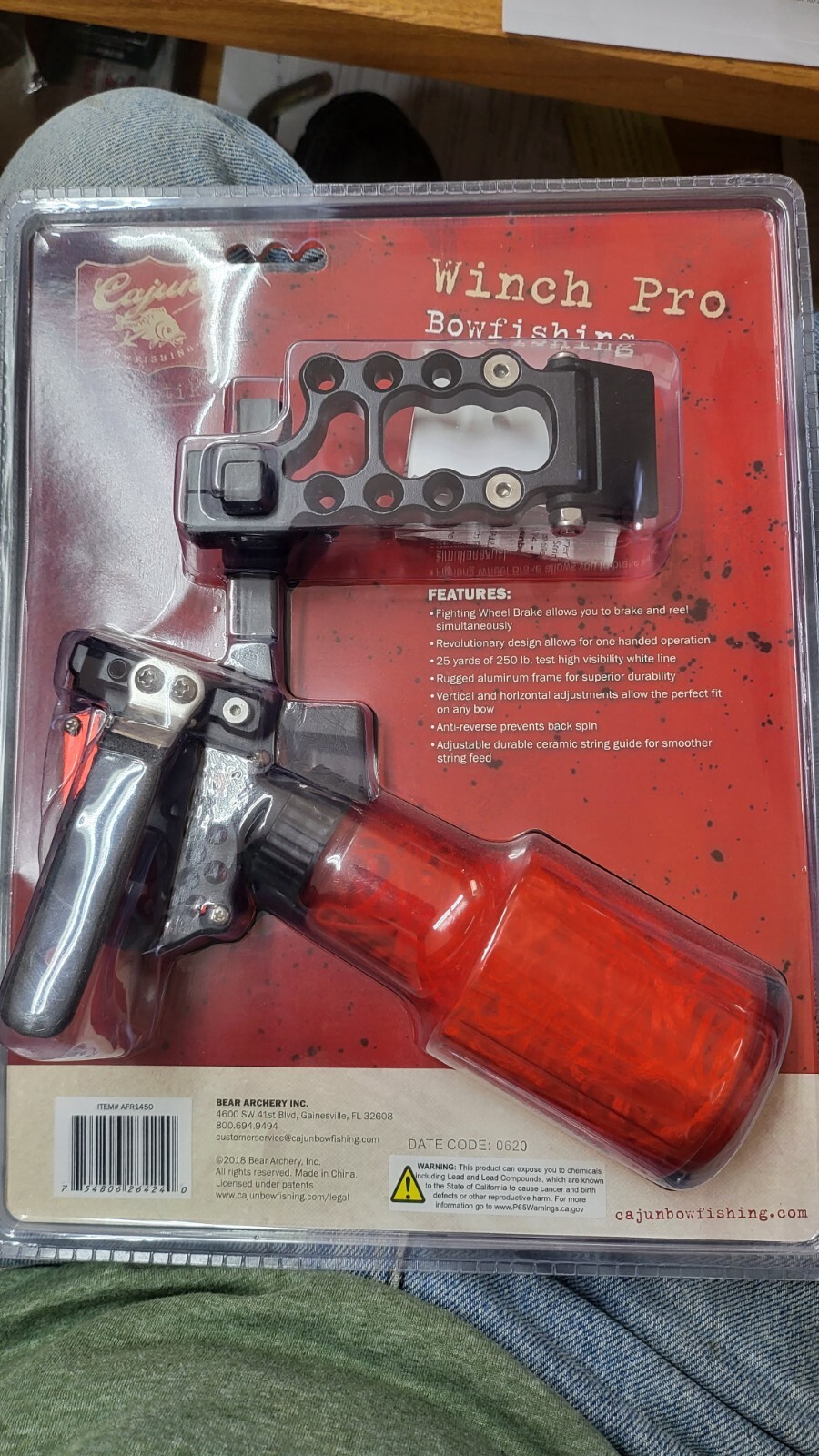 Cajun Winch Pro Bowfishing Reel - Vertical & Horizontal Adjust - AFR1450 - NEW
