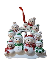 Polar X Snowman Family Christmas Ornament Resin Customizable Up To 9 Names New