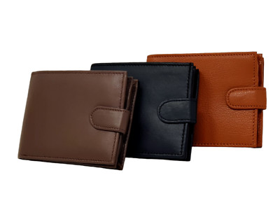 RAS Zip Around Coin Pocket Bifold Wallet RFID BLOCKING Soft Genuine 100% Leather