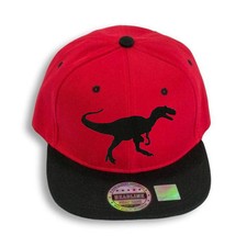 Kid's Favorite Dinosaur Tyrannosaurus Baseball Cap Hat Snapback RED/BLACK