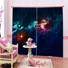 Bright and gorgeous starlight Printing 3D Blockout Curtains Fabric Window