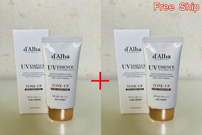 NEW d'Alba Waterfull Tone-up Sun Cream50ml+50ml Tinted Moisturizer VeganSkincare