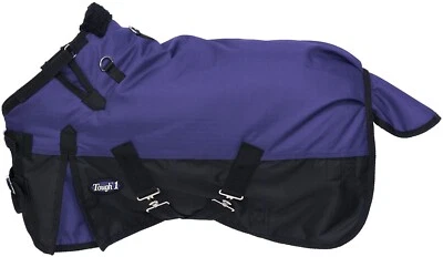 TOUGH 1 Miniature Horse Heavyweight Winter Turnout Blanket - 1200D - 36" to 50" - Purple
