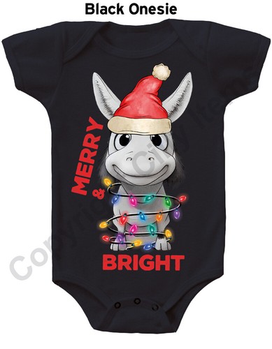 A Donkey Christmas Gerber® Onesie® Cute Baby Shower Gift - Picture 4 of 13