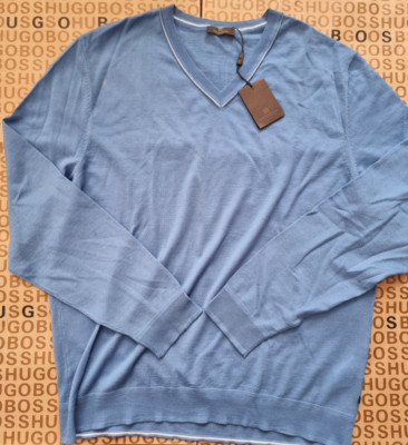 Neu Hugo Boss Herren blau Auswahl V-Ausschnitt Strickpullover Cardigan Pullover Top XXL