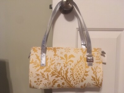 Hollis Eames Yellow Gold Cream Silver Purse Handbag - RARE!  NEW!!  FREE SHIP!!