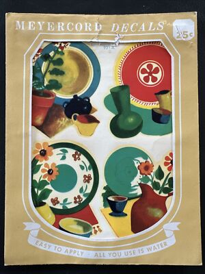 Vintage Meyercord Mexican Pottery Fiesta MCM Decals New Old Stock NOS 1950 s