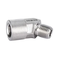 FITOK 316 Stainless Steel 45 Street Elbow 1/4 Female NPT x 1/4 Male NPT 7200 psi