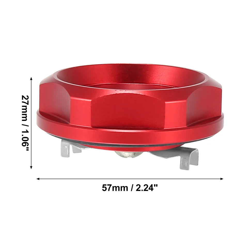 Tapa de llenado de aceite de motor de gas de aleación de aluminio rojo cubierta de enchufe para Mitsubishi Outlander Foto 3 de 4