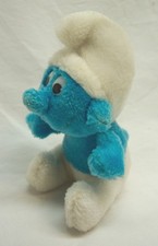 VINTAGE Smurfs NICE CLASSIC MINI SMURF 5" Plush Stuffed Animal Toy 1980