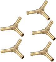 6Mm 3 Wege Schlauchverbinder, Messing, SchlauchanschlussstüCke FüR Luft Gas Wass