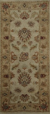 Classic Peshawar Oriental Foyer Rug 3x6 Wool Ivory Hand-knotted Pakistani Carpet