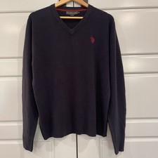 U.S. Polo Assn. Pullover V-Neck Sweater Navy Size L