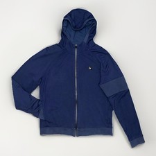 Le Coq Sportif COQ D'OR Premium Womens Navy Blue Full-Zip Hoodie Viscose Blend