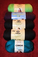 Caron Simply Soft Eco Party Yarn Lot of 5