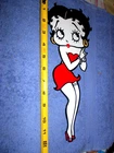 VINTAGE 12 in BETTY BOOP UNIQUE ADVERTISING SIGN HEAVY DIE CUT METAL- S 96