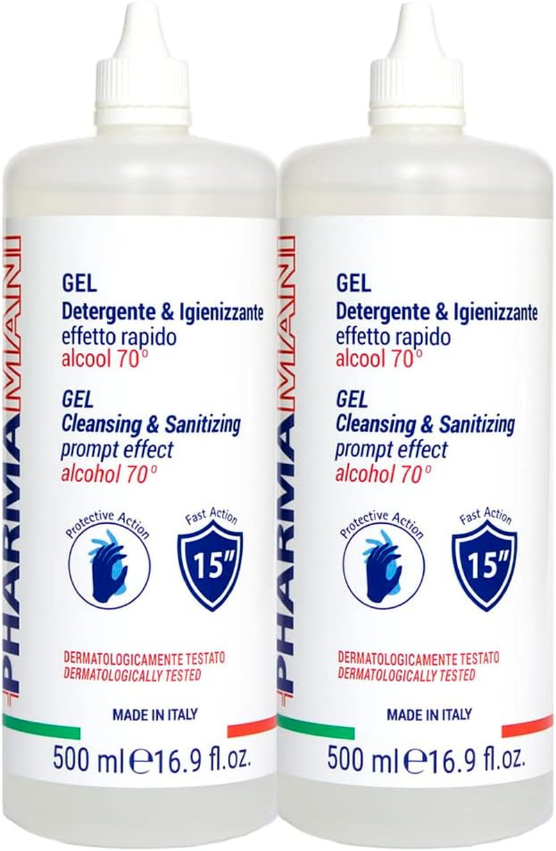 Gel Mani 70% Alcool 500ml Kit Risparmio 2 Pezzi | Igiene Rapida
