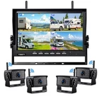 Wireless 10.1" DVR Monitor 1080P Backup Camera for Truck Caravan Rear View Kit
