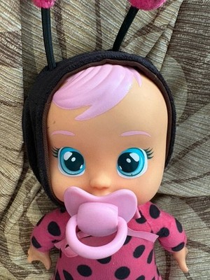 Cry Babies LADY Tiny Cuddles Plush Baby Doll 11  Soft Body Ladybug CUTE