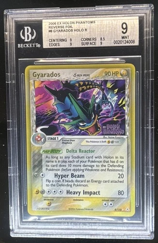 2006 Pokemon EX Holon Phantoms Gyarados Delta Species #8/110 BGS 9