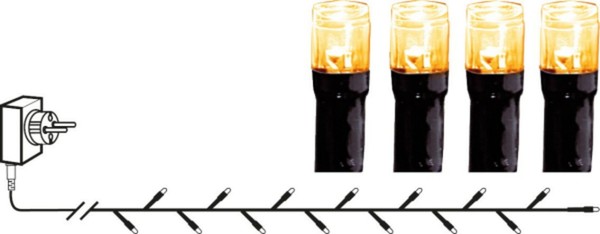 Star Trading Led-Lichterkette 'Serie Led', 180-Teilig, Golden Warmwhite, Kabel:-image