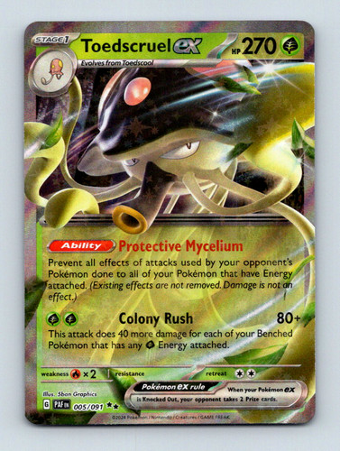 Pokemon TCG Toedscruel ex 005/091 NM Double Rare Paldean Fates 5ban Graphics