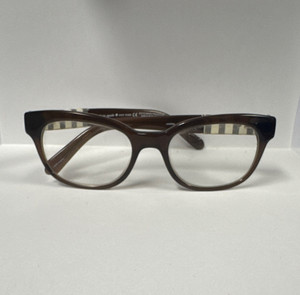 kate spade NEW YORK ANDRA OW07 Full Rim Striped Brown Plastic 52-17-135. #62