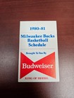 ES25 Milwaukee Bucks 1980/81 NBA Basketball Pocket Schedule - Budweiser — photo 1