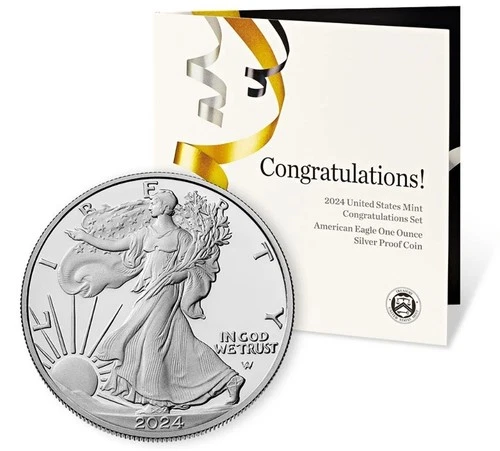 2024 American Eagle Silver Proof Congratulations Set - OGP COA