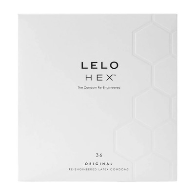 LELO HEX Original Luxury Condoms with Unique Hexagonal Structure - Lubricated 