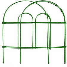 18in H x 8ft L Green Steel Folding Garden Fence