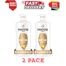 2pk Pantene Pro-V Daily Moisture Renewal Shampoo for Dry Hair Hydration, 27.7 oz