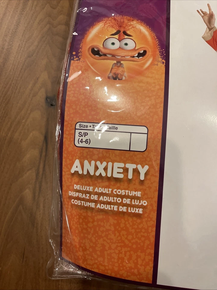 Disney/Pixar Inside Out 2 Orange ANXIETY Halloween Costume Disquise Women’s NEW - Image 4 of 4