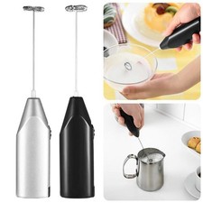 Electric Milk Frother Coffee Foamer Egg Mixer Whisk Beater Kitchen Silver/Black