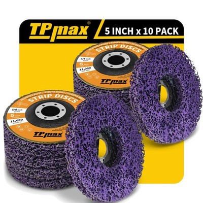 125 mm Sanding Discs Set for Angle Grinder, 10 Pieces CSD Cleaning Discs, Coa...