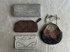 Lot of 4 Vintage Beaded Sequined Evening Bags: Charlet, Le Regale, Dormar