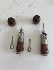 Lot Of 2 Vtg C.A Myers Co Sewing Awl Tool Attachments Chicago IL USA Awl For All