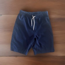 Lands' End Boys' Navy Blue Swim Trunks Board Shorts, Size Large 10-12
