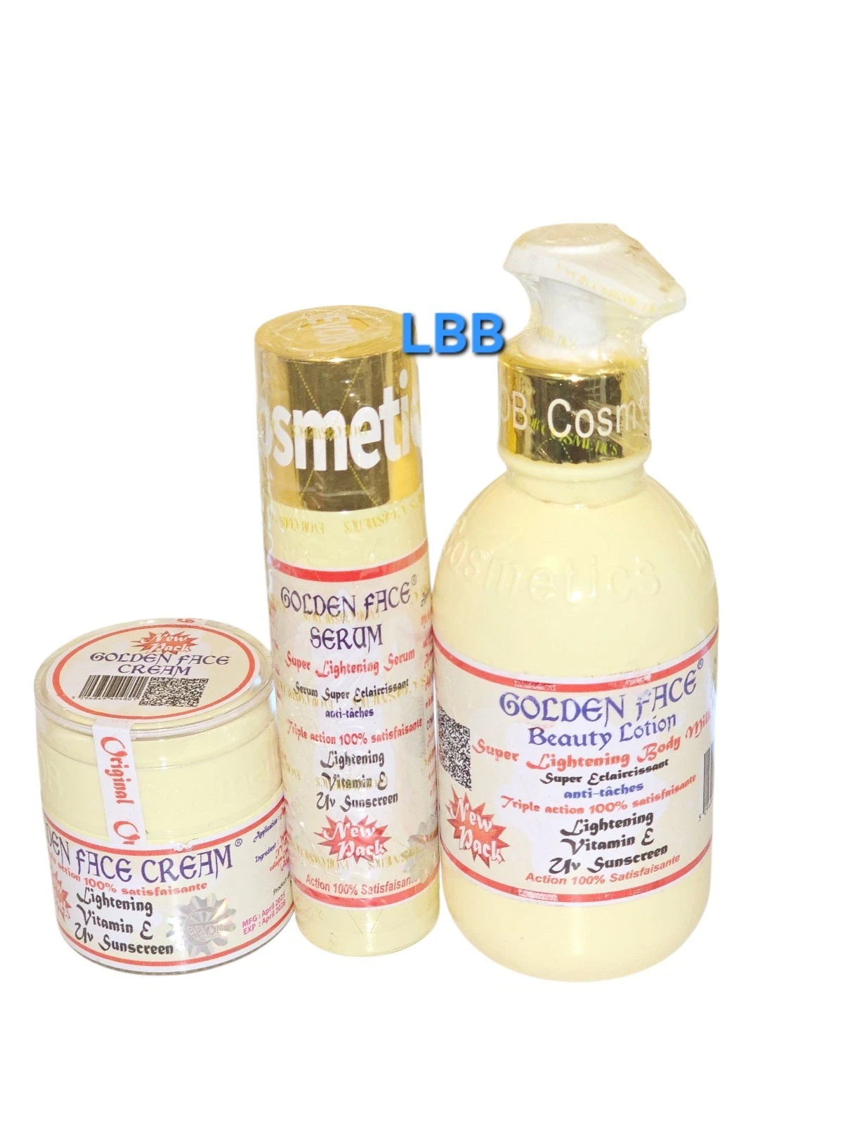 Golden Face Beautifying Milk +Serum +Face Cream 3n1pc