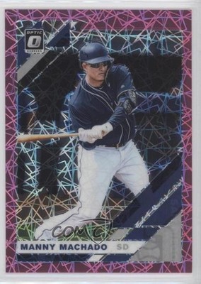 2019 Panini Donruss Optic Pink Velocity Prizm 91/199 Manny Machado #120 xq3