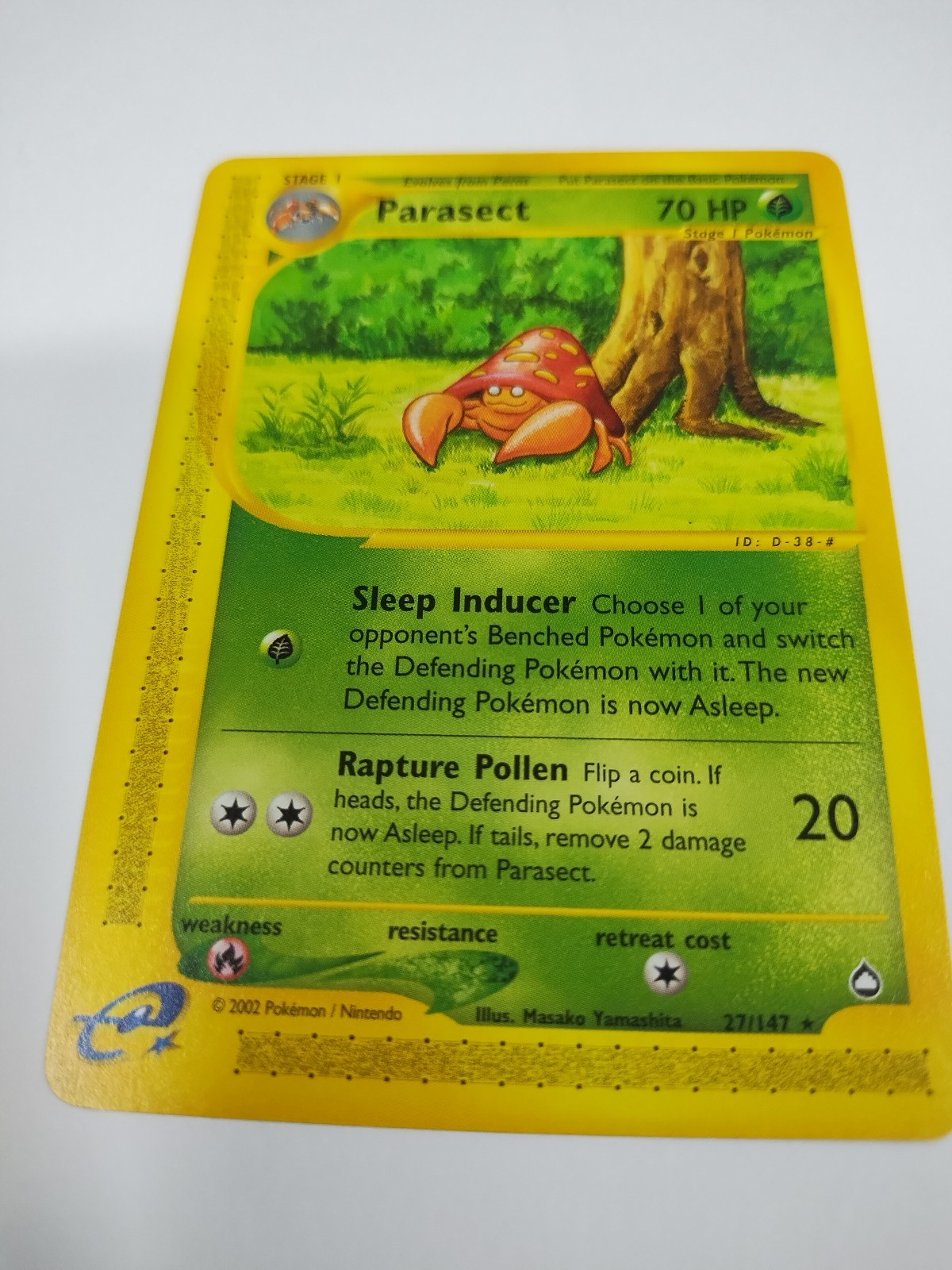 MINT POKÉMON AQUAPOLIS PARASECT RARe NONHOLO 27/147 ENGLISH 